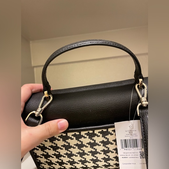 Kate Spade Darcy Woven Houndstooth Satchel ⭐️ - Picture 6 of 16